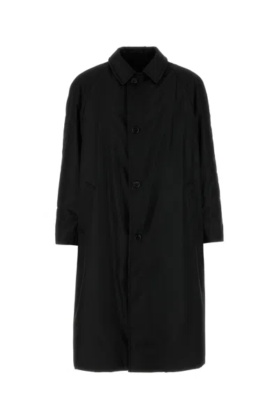 PRADA TRENCH IN RE-NYLON NERO  UOMO