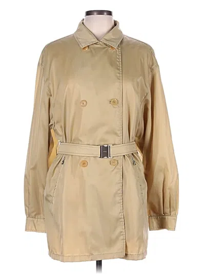 Pre-owned Prada Trenchcoat In Gold