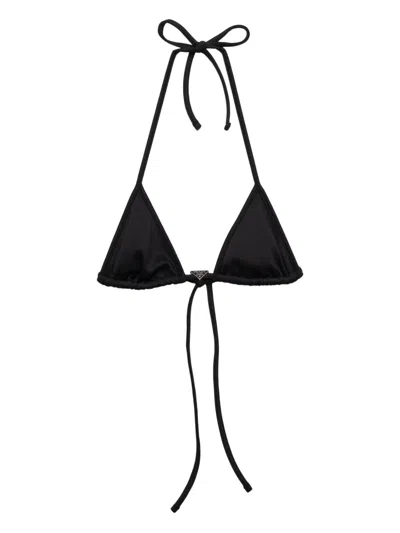 PRADA TRIANGLE-CUP HALTERNECK BIKINI TOP