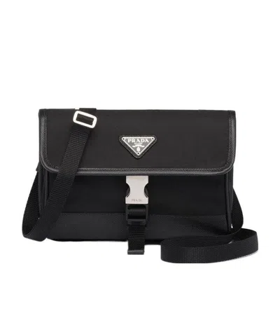 Prada Logo-plaque Smartphone Holder In Schwarz