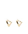 Prada Triangle Earrings In Golden