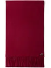 Prada Triangle-enamel Scarf In Red