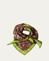 Prada Triangle Floral-print Silk Scarf