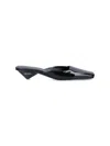 Prada Satin Square-toe Ballerina Mule Pumps In Black  