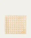 Prada Geometric-print Twill Scarf In F056x Bianco Platino