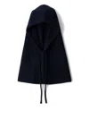Prada Wool And Cashmere Knit Hood In Blue