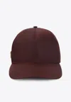 Prada Nylon Baseball Cap Panel Construction Visor Brim In Brown