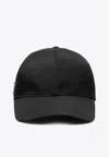 Prada Triangle Logo Baseball Cap In Black