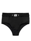 Prada Interlock Fabric Bikini Bottom In Black