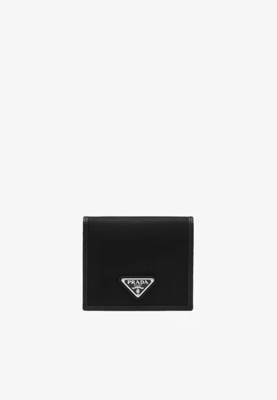 Prada Triangle Logo Bi-fold Leather Wallet
