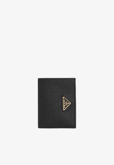 Prada Triangle Logo Bi-fold Leather Wallet