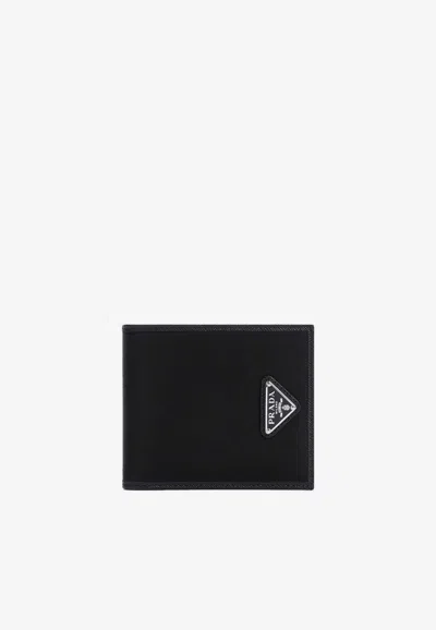 PRADA TRIANGLE LOGO BI-FOLD WALLET