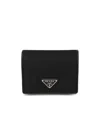 Prada Small Saffiano Leather Wallet In Black