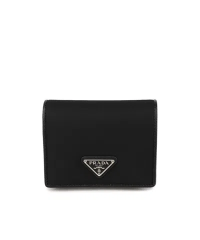 PRADA TRIANGLE LOGO BI-FOLD WALLET
