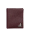Prada Mens Burgundy Logo-plaque Leather Wallet In Brown