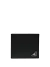 Prada Triangle-logo Bifold Wallet In Schwarz