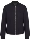 Prada Triangle-logo Zip-up Jacket In Schwarz