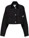 Prada Technical Canvas Blouson Jacket In Schwarz