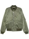 Prada Triangle-logo Bomber Jacket In Green