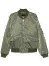 Prada Triangle-logo Bomber Jacket In Green