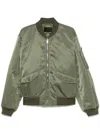 Prada Triangle-logo Bomber Jacket In Green