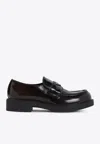 Prada Loafers Brushed Leather Elastic Gusset