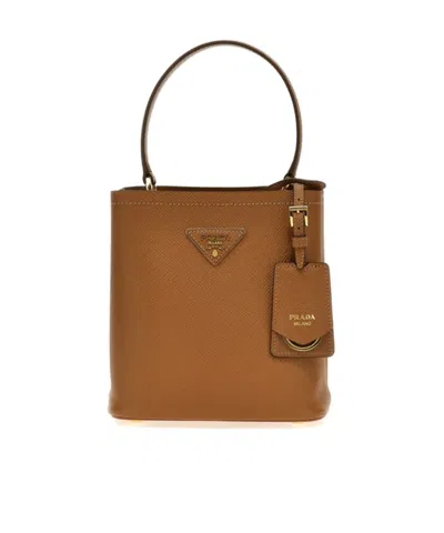PRADA PRADA TRIANGLE-LOGO BUCKET BAG