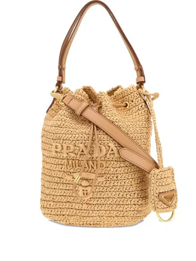 Pre-owned Prada Triangle-logo Bucket Bag
