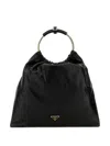 Prada Nappa Leather Top Handle Bag In Black