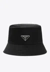 Prada Logo-embellished Shell Bucket Hat