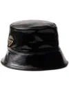 Prada Triangle-logo Bucket Hat In Black