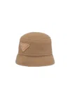 Prada Triangle-logo Bucket-hat In Brown