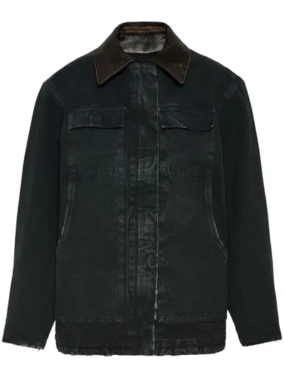 PRADA TRIANGLE-LOGO CANVAS JACKET