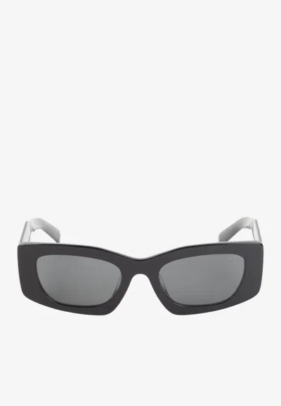 Prada Triangle Logo Cat-eye Sunglasses In Green