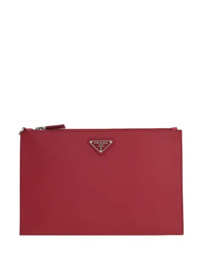 Prada Triangle-logo Clutch Bag
