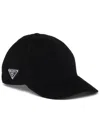 Prada Men's Corduroy Baseball Hat In Black