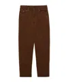Prada Triangle-logo Corduroy Trousers In Caramel Color
