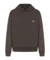 Prada Cotton Hoodie In Black