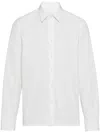 Prada Spread-collar Button-up Shirt In White