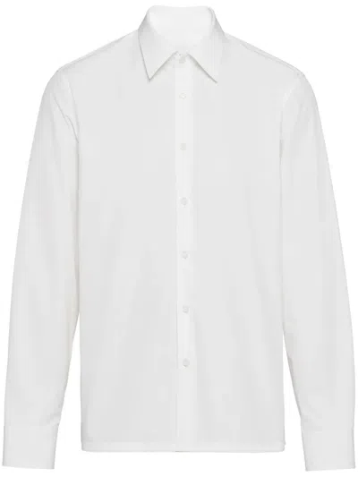 PRADA TRIANGLE-LOGO COTTON SHIRT