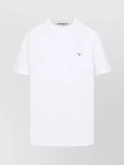 Prada Triangle Logo Cotton T-shirt