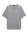 Prada Men's Jersey Triangle Logo T-shirt In Grey