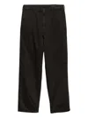 Prada Triangle-logo Cotton Trousers In Black