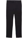 Prada Triangle-logo Cotton Trousers In Black