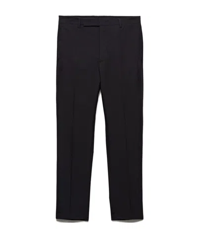 PRADA PRADA TRIANGLE LOGO TAILORED TROUSERS