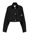 Prada Technical Canvas Blouson Jacket In Black