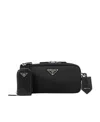 Prada Triangle Logo Cross-body Bag In Black