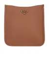 Prada Triangle-logo Cross Body Bag In Brown
