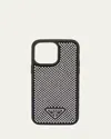 Prada Logo-plaque Iphone 13 Pro Max Case In Black