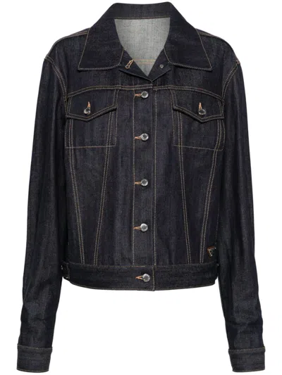Prada Women's Denim Jacket In Blue